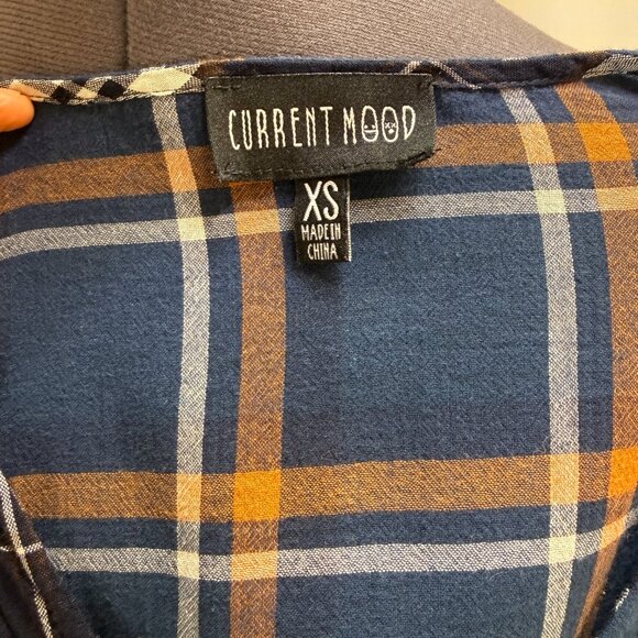 Dolls Kill Current Mood Better Together Plaid Mini Dress – Brown Mix Size XS - Picture 5 of 5